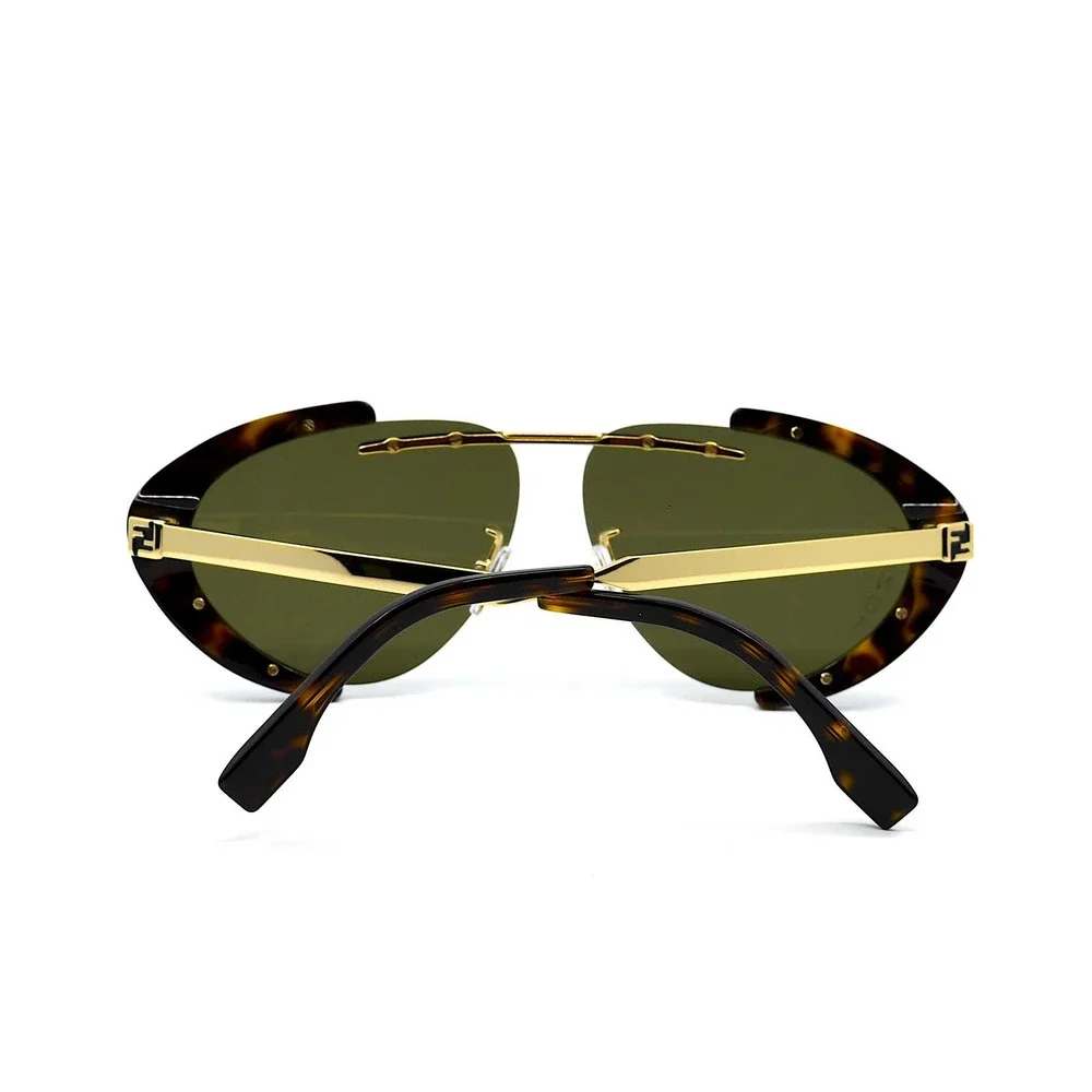 NEW FENDI FE40042U 52N DARK HAVANA/GOLD GREEN AUTHENTIC SUNGLASSES - Picture 6 of 14